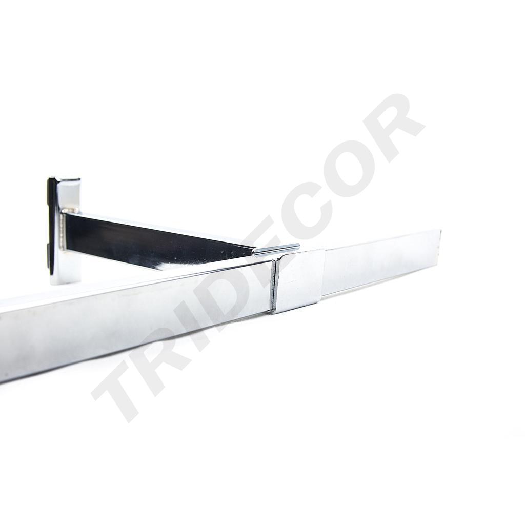 电镀双鱼尾扁管托 20cm Soporte de Tubo Rectangular para Sistema de Cremallera