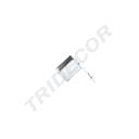 Suporte tubular retangular simples para sistema de fecho éclair 100 unidades/caixa