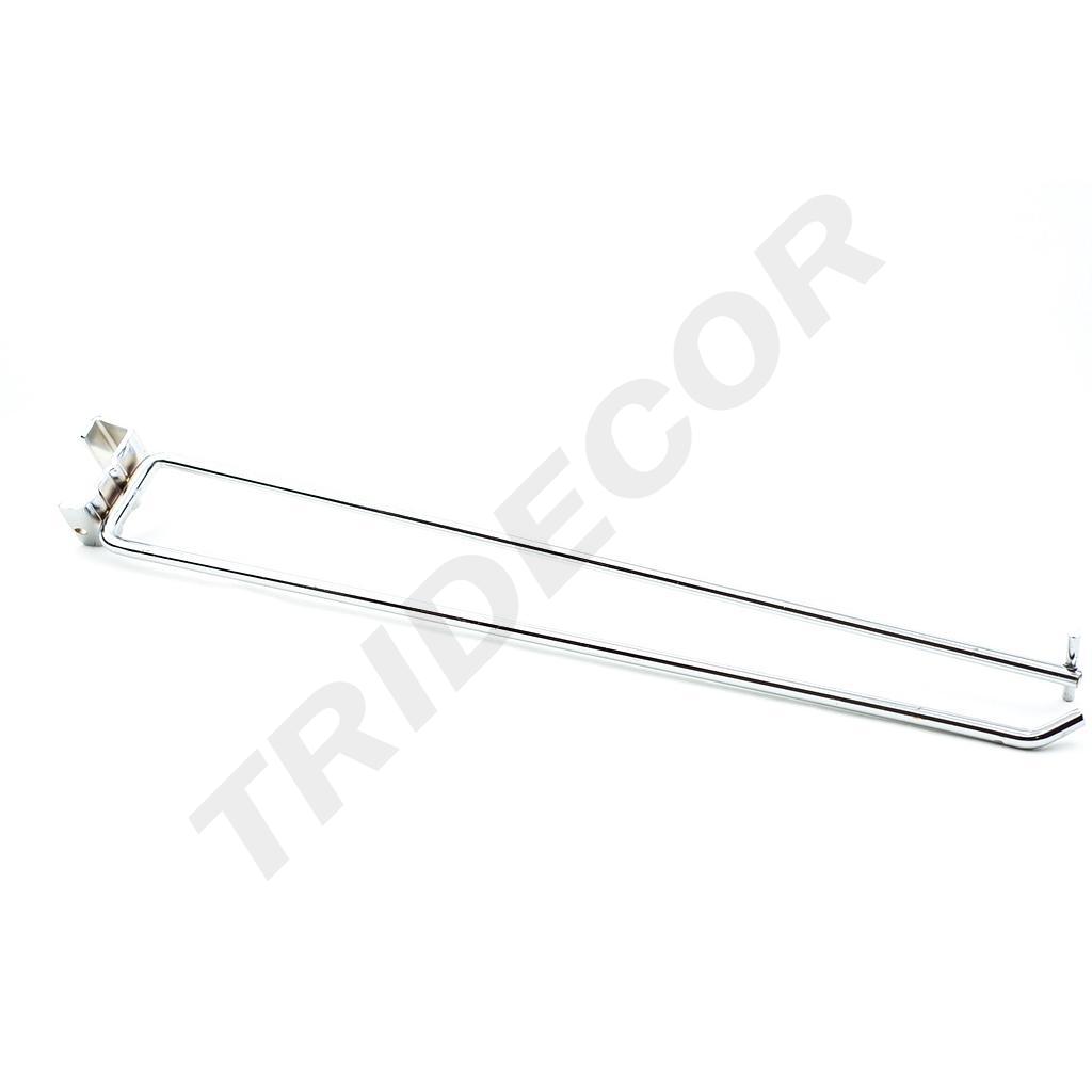 Gancio con portaprezzo per tubo rettangolare 40 cm 8 mm