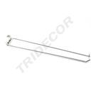 Hook with price holder for rectangular tube 40 cm 8 mm
