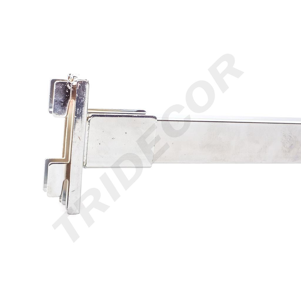 双鱼尾电镀扁管直托 Soporte de Tubo Rectangulo para Cremallera 5cm 100/caja