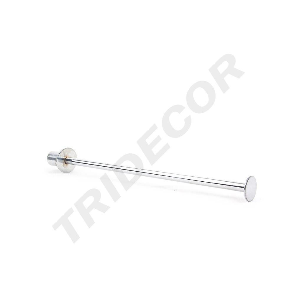 Appendiabiti cromato con arresto per tavola/legno, 8 mm