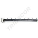 椭圆管方头卡扁管下斜八珠 Gancho de Ropa para Tubo .Con 8Bolas 35cm 50/caja