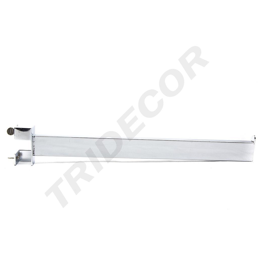 方管直挂蝴蝶片Colgador Tubo Rectangular para Tubo Cuadrado Con Tope 40cm