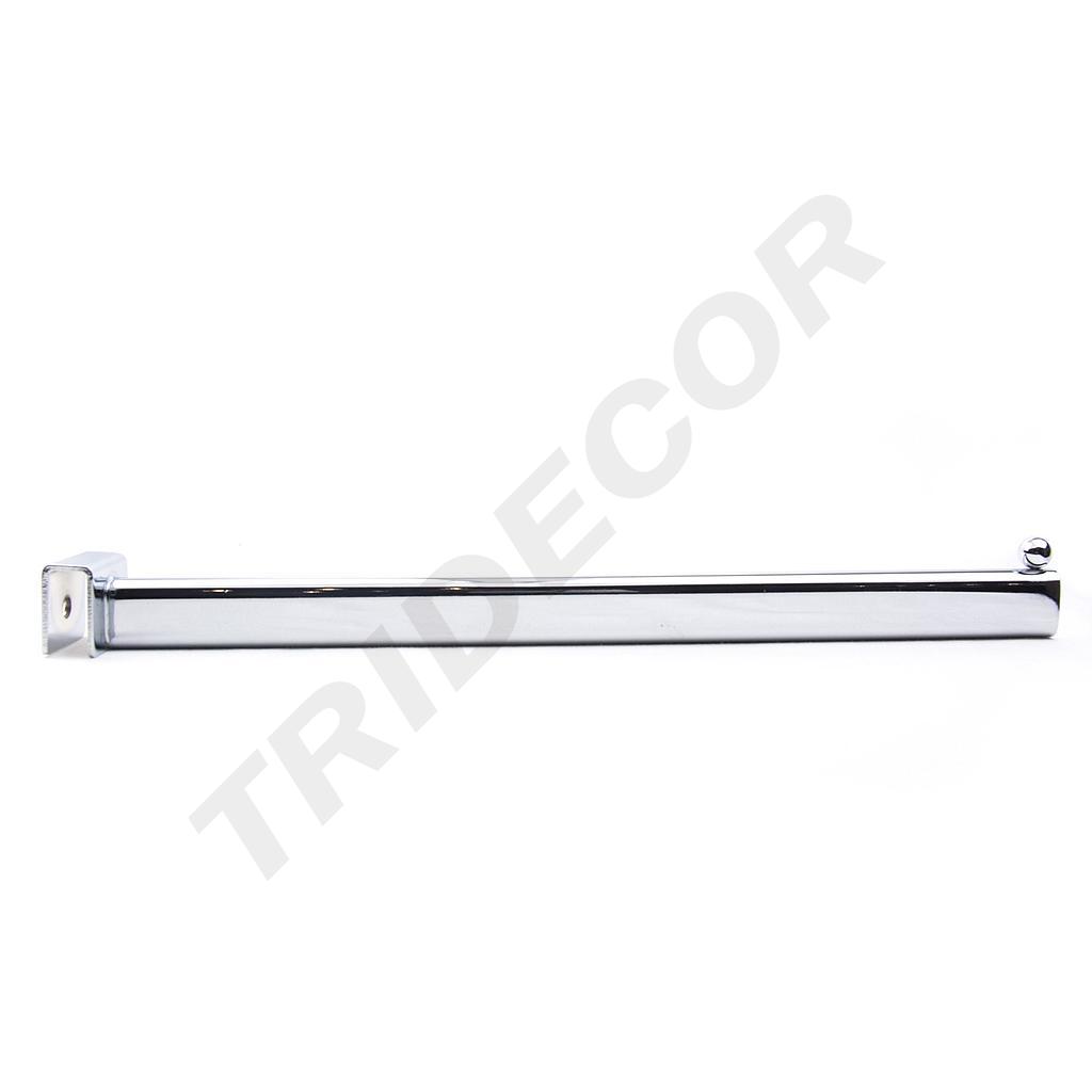 Umăr de haine din crom cu o bilă pentru tubul rectangular de 40cm