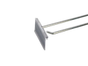 Doppelt Dick Verchromter Haken mit Preishalter für Lineale/Maschen 35cm 8mm