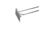 Gancio Cromato Doppio Spessore con Porta Prezzo per Righe/Mesh 35cm 8mm