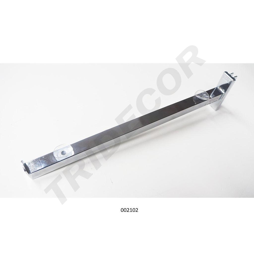 双鱼尾电镀方管玻璃支架 Soporte de Cristal Cuadradob y Recto para Cremallera 40.5cm 50/caja