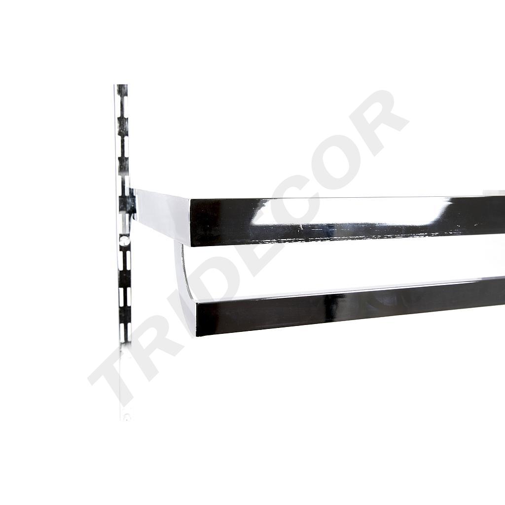 Suport dublu pentru haine pentru fermoar cromat 60x30cm 10 unități/cutie