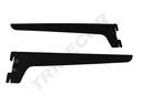 单边脚黑色三角玻璃支架Soporte Simple de Estante para Sistema de Cremallera Color Negro 30cm