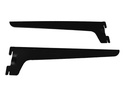 Support d'étagère noir simple pour système de rayonnage, 30 cm