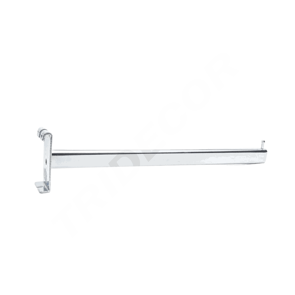 Percha de Cromo con 1 Clavo para Malla/Plana 40 cm