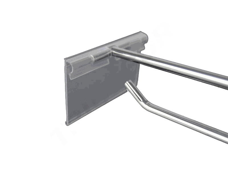 Double Hook with Price Holder for Bars/Meshes 30 cm 6 mm