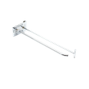 双线电镀带价格牌网钩 Gancho Doble Cromado Con Portaprecio para Malla 10mm 30cm 50/caja