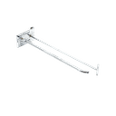 双线电镀带价格牌网钩 Gancho Doble Cromado Con Portaprecio para Malla 10mm 30cm 50/caja