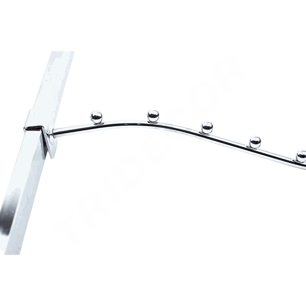 Inclined Curved Hanger with 7 Balls for 10mm Rectangular Tube