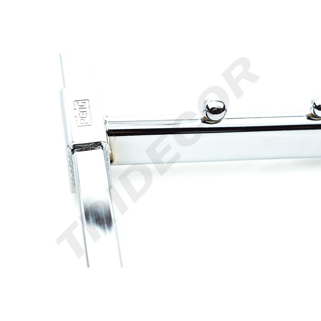 卡扁管电镀椭圆七珠Colgador de Metal Inclinado para Tubo Rectangular 7 Bolas 40cm