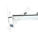 卡扁管电镀椭圆七珠Colgador de Metal Inclinado para Tubo Rectangular 7 Bolas 40cm