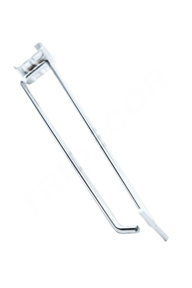 Gancho com suporte de preço para tubo retangular 35 cm 7 mm