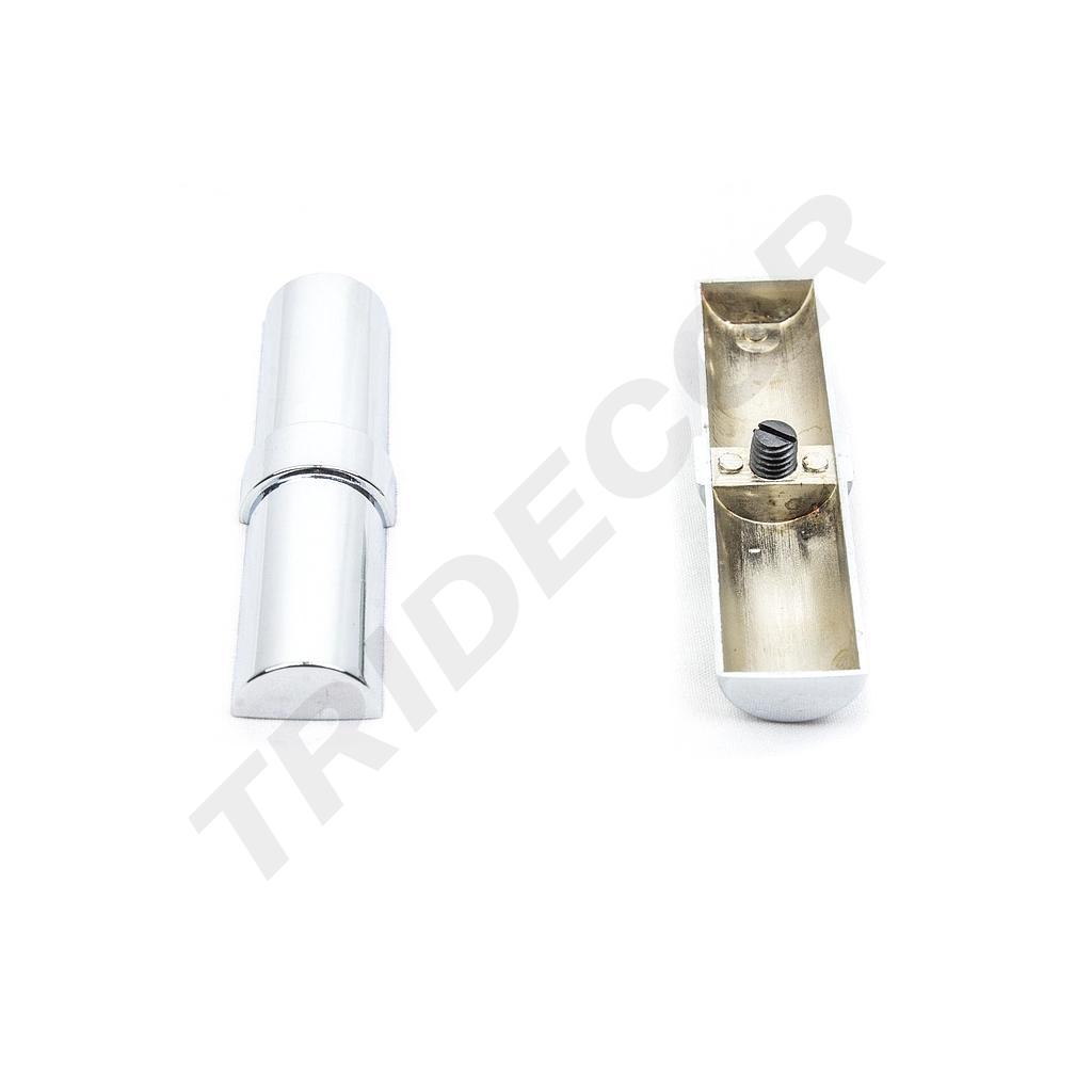 Union métallique pour 2 tubes ronds de 25mm de diamètre