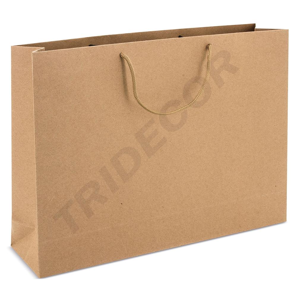 Paper Bag with Drawstring Handle Havana Color 25X9X20cm 12 units