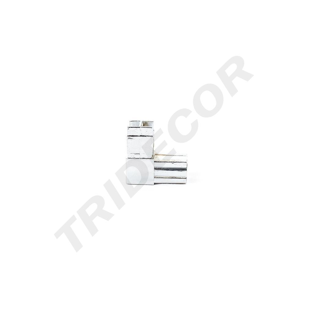 L Shape Metal Union for 2 Square Tubes