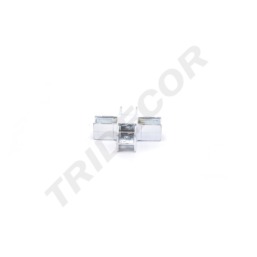 4个方向方管电镀内插接头 Union de Tubo Cuadrado Con 4Direccion Cromado Tubo 25X25mm 