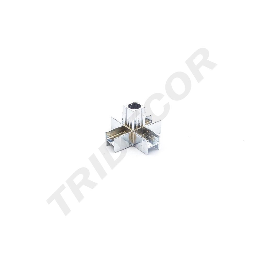 5个方向方管电镀内插接头 Union de Tubo Cuadrado Con 5 Direccion Cromado Tubo 25X25mm 