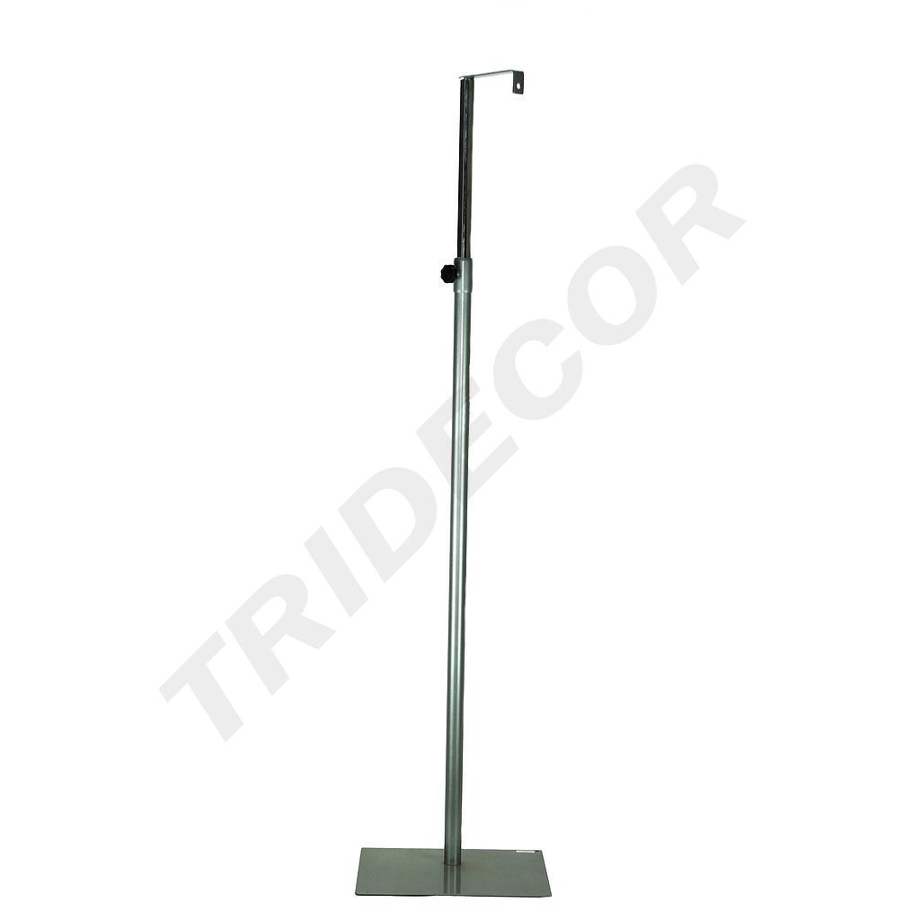 Base de Metal Cromado Ajustable para Bustos Colgantes