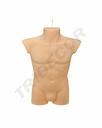Busto maschile in plastica color carne