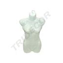 Busto de mulher em plástico branco