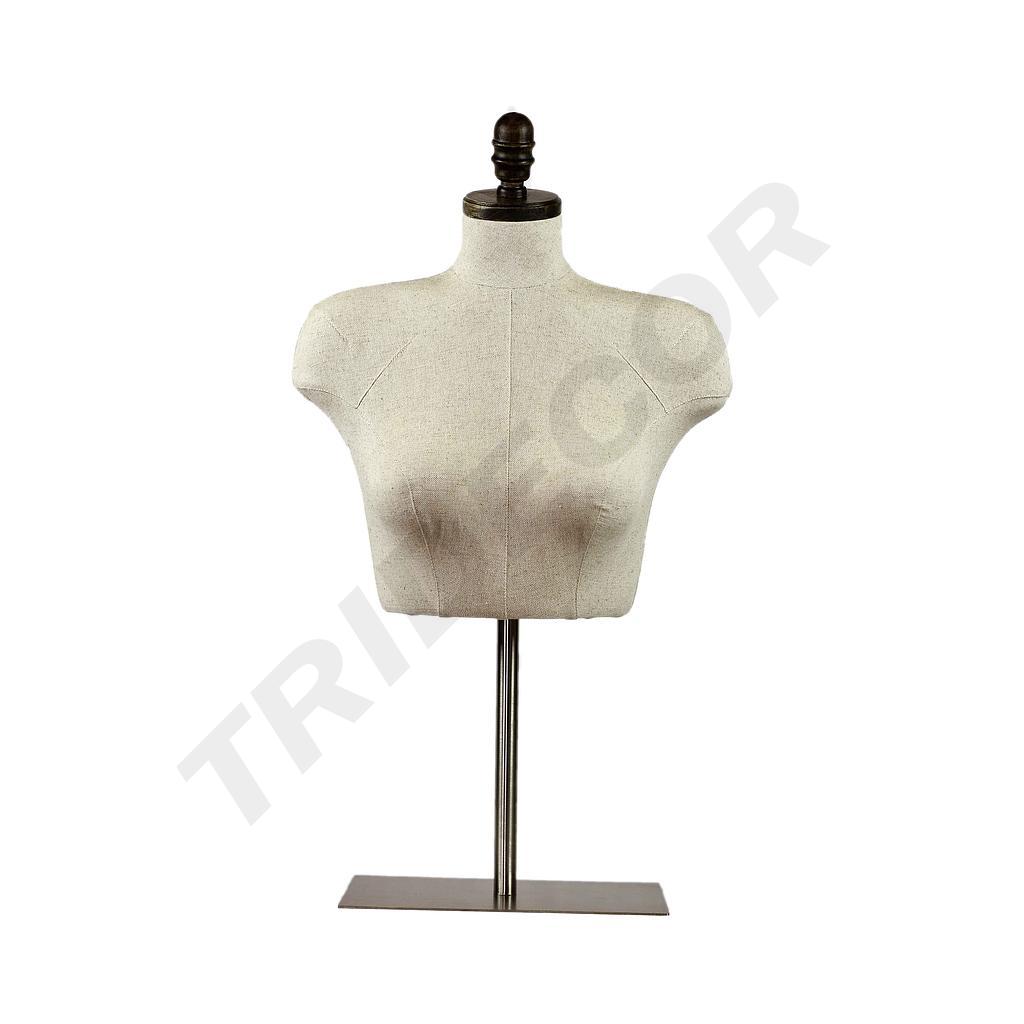 Busto de meia-corpo de mulher com base ajustável