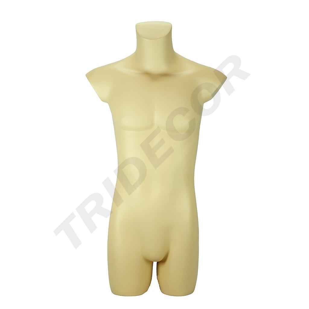 Busto maschile medio in fibra di vetro colore nudo
