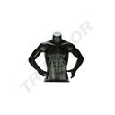 Busto Masculino Ajustable de Fibra de Vidrio en Negro Mate