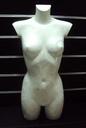 Busto di donna in fibra di vetro lucido bianco