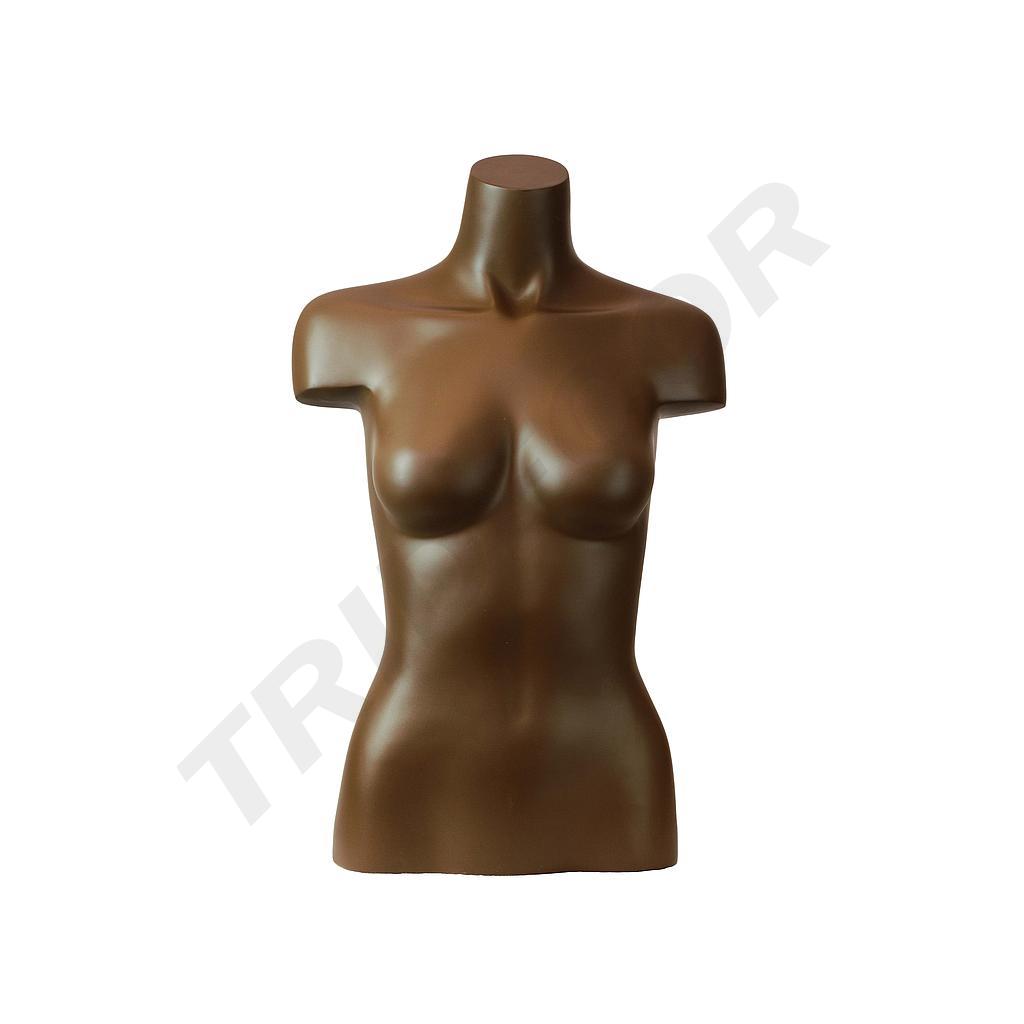 Busto di donna in fibra di vetro marrone