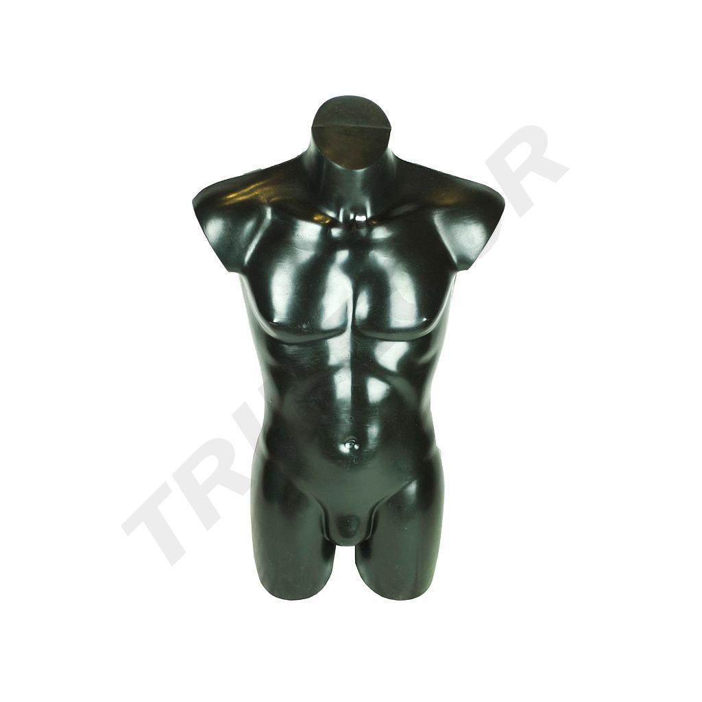 Busto de homem médio em plástico preto