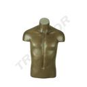 Busto masculino em fibra de vidro dourado marrom