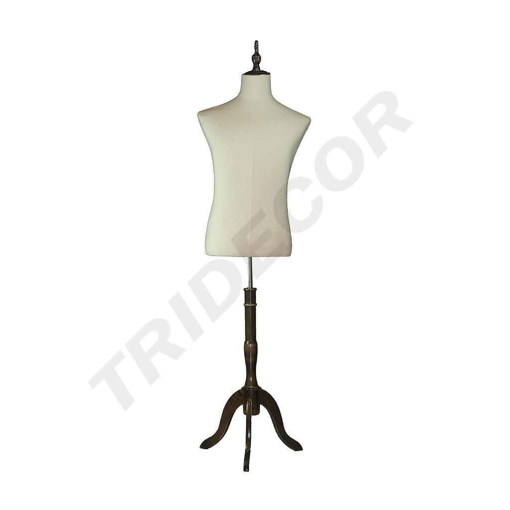 Busto, base in legno scuro