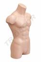 Busto di uomo in plastica di colore carne medio