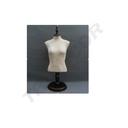 Busto De Mujer En Lino Con Base De Madera