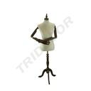 Büste einer Frau in Leinenstoff, mit beweglichen Armen