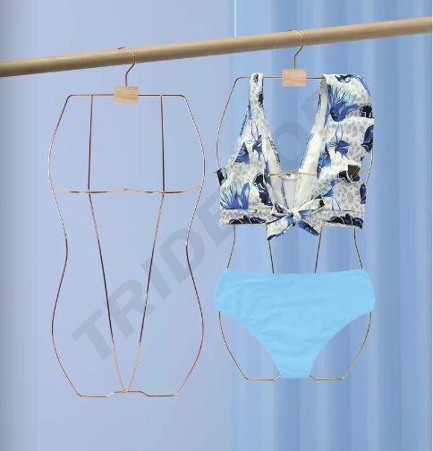 Percha Silueta Dorada con Detalles para Bañador o Lencería