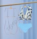 Percha Silueta Dorada con Detalles para Bañador o Lencería