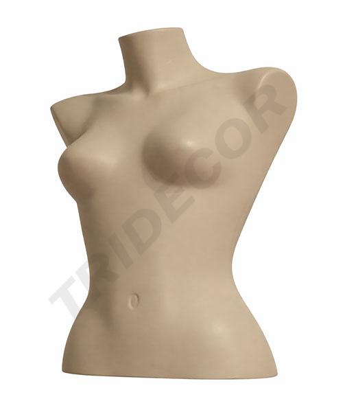 Buste de femme en plastique chair