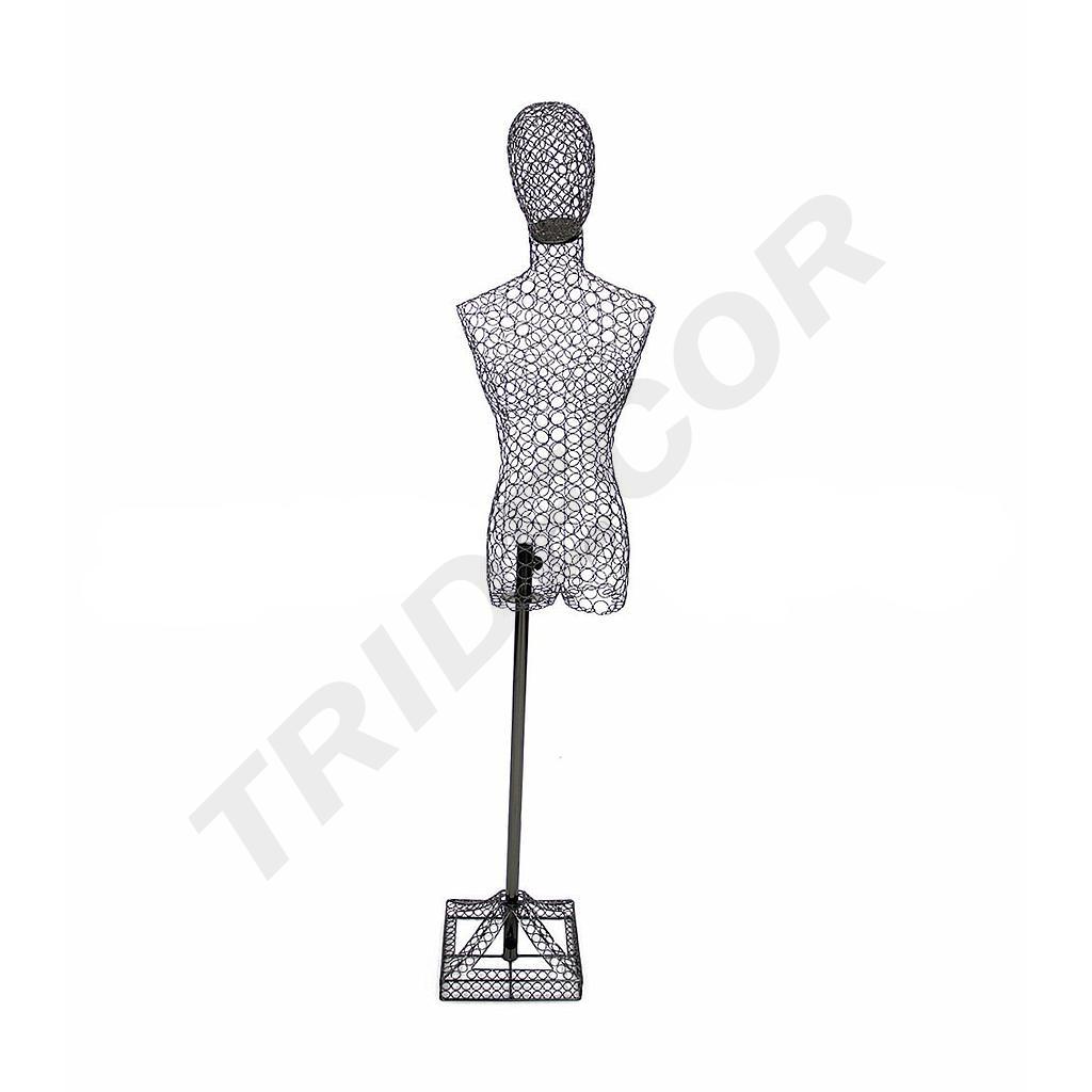 Busto di donna metallico, colore nero