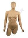Maniquí Busto Femenino Con Brazos Color Carne