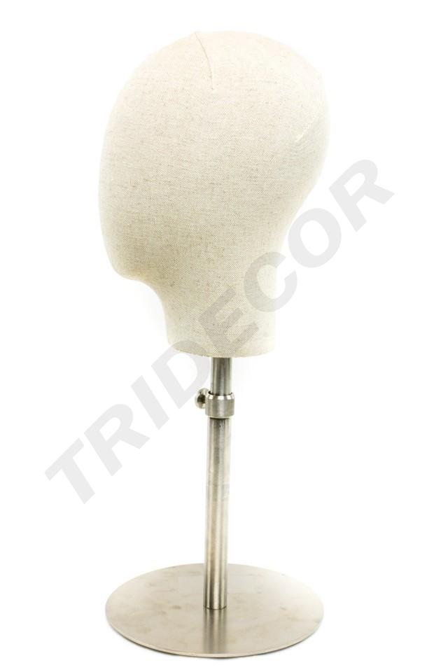 Modello di testa in lino regolabile in altezza per donne