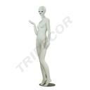 全身女模特 亚白 Maniquí de Mujer Fibra de Vídrio Blanco Mate Con Rostro