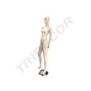 Flesh-Colored Fiberglass Female Mannequin Posture Display